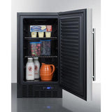 Summit - 24" Wide Electric Smooth-Top Range, 18" Wide Built-In or Freestanding All-Refrigerator, ADA Compliant, and Compact Microwave Bundle