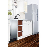 Summit - 24" Wide Electric Smooth-Top Range, 18" Wide Built-In or Freestanding All-Refrigerator, ADA Compliant, and Compact Microwave Bundle