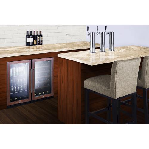 Summit All-Refrigerators 18" Wide Built-In Beverage Center, ADA Compliant (Panel Not Included)