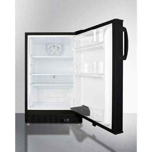 Summit All-Refrigerators 20" 3.53 cu. ft. Black Built-In All-Refrigerator - ADA Compliant