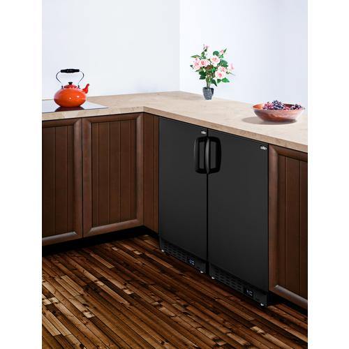 Summit All-Refrigerators 20" 3.53 cu. ft. Black Built-In All-Refrigerator - ADA Compliant