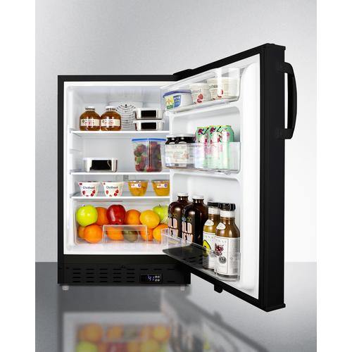 Summit All-Refrigerators 20" 3.53 cu. ft. Black Built-In All-Refrigerator - ADA Compliant