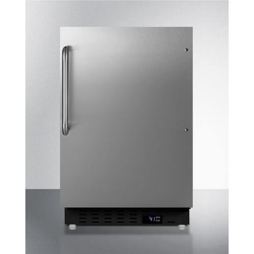 Summit All-Refrigerators 20" 3.53 cu. ft. Stainless Steel Built In Freezerless Refrigerator - ADA Compliant