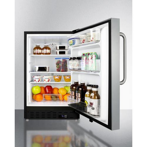 Summit All-Refrigerators 20" 3.53 cu. ft. Stainless Steel Built In Freezerless Refrigerator - ADA Compliant