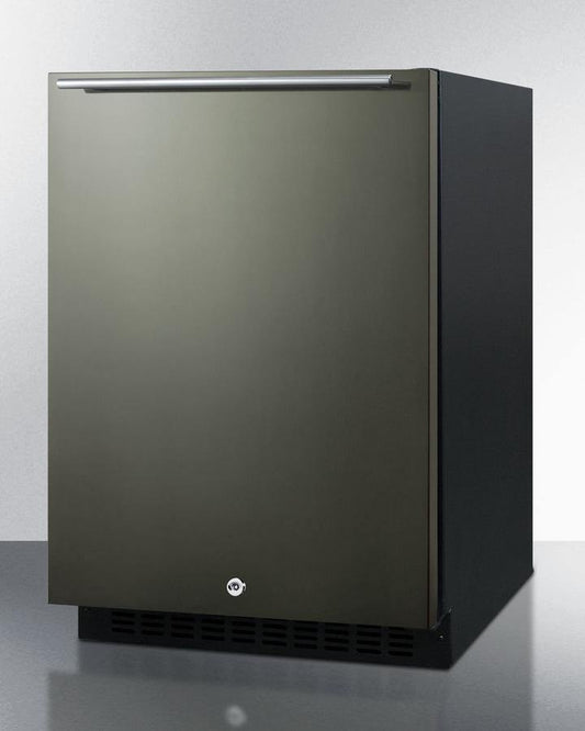 Summit All-Refrigerators 24 in. 4.8 cu. ft. Mini Fridge in Black Stainless Steel