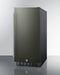 Summit All-Refrigerators Wide All-refrigerator for Built-in or Freestanding Use with Black Stainless Steel Door, Lock, Frost-Free Defrost, Door Storage, LED Light and Black Cabinet