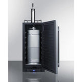 Summit Beer Dispensers 15" 2.9 cu.ft. Stainless Steel Single Tap Built-In Kegerator