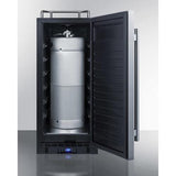 Summit Beer Dispensers 15" 2.9 cu.ft. Stainless Steel with Lock Built-In Kegerator