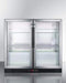 Summit Commercial Back Bar Beverage Center 36 Inch Commercial Beverage Merchandiser with Self-Closing Glass Doors, Digital Thermostat, Automatic Defrost, Factory-Installed Locks, Adjustable Shelves, Interior Light, CFC Free and 7.4 cu. ft. Capacity: Stainless Steel Cabinet