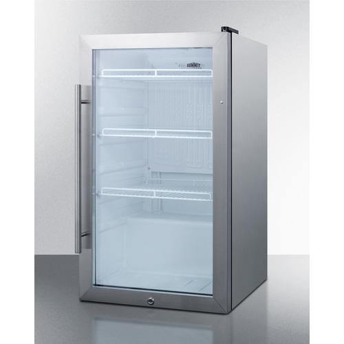 Summit Commercial Beverage Center 19 Inch Outdoor Beverage Center with Weatherproof Design, Automatic Defrost, Reversible Door, Adjustable Shelves, Adjustable Thermostat, and 100% CFC Free Design