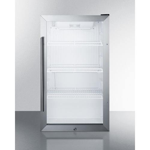 Summit Commercial Beverage Center 19 Inch Outdoor Beverage Center with Weatherproof Design, Automatic Defrost, Reversible Door, Adjustable Shelves, Adjustable Thermostat, and 100% CFC Free Design