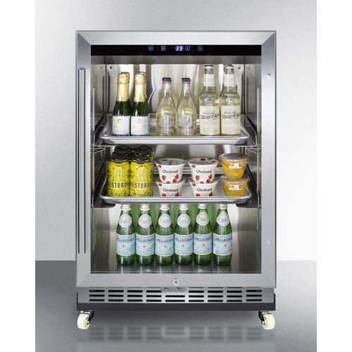 Summit Commercial Beverage Center 24" Wide Outdoor Mini Reach-In Beverage Center with Dolly