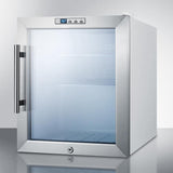 Summit Commercial Compact, Built-In Beverage Center 17 Inch Undercounter Refrigerator with Double Pane Glass Door, Automatic Defrost, Digital Thermostat, Interior LED Light, Commercially Approved, Factory Installed Lock and 1.7 cu. ft. Capacity