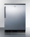 Summit Commercial Craft Beer Storage All-Refrigerator Commercial 24" 5.5 Cu. Ft. Stainless Steel Built-In Compact Refrigerator for Craft Beer Storage with Curved Towel Bar