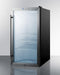 Summit Commercial Freestanding Beverage Center 19 Inch Commercial Beverage Center with 3.35 cu. ft. Capacity, 4 Adjustable Wire Shelves, LED Lighting, Digital Thermostat, Door Lock, Professional Handle and Automatic Defrost: Freestanding, Black Cabinet