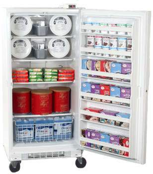 Summit Commercial Full Size All-Freezer 21 cu. ft. Freestanding Upright Freezer with Digital Thermostat, Adjustable Shelves, Frost-Free Operation, Front Mounted Lock, Door Shelves, 21 Cu. Ft. Capacity, Commercially Approved and CFC Free