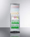 Summit Commercial Full Sized Beverage Center 14.5 cu. ft. Beverage Merchandiser with Adjustable Wire Shelves, Automatic Defrost, Recessed LED Lighting, Self Closing Door, Door Lock, Digital Thermostat and Digital Display: Stainless Steel Cabinet