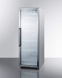 Summit Commercial Full Sized Beverage Center 14.5 cu. ft. Beverage Merchandiser with Adjustable Wire Shelves, Automatic Defrost, Recessed LED Lighting, Self Closing Door, Door Lock, Digital Thermostat and Digital Display: Stainless Steel Cabinet