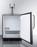 Summit Commercial Outdoor, ADA Kegerator 24" Wide Weatherproof Outdoor Kegerator with Front Lock, Automatic Defrost, Dual Tap, ADA Compliant, NSF-7 Listed, in Stainless Steel