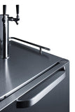 Summit Commercial Outdoor Beer Dispensers 24 Inch Built-in Outdoor/Indoor Commercial Kegerator with Half Barrel Keg Capacity, Dual Tap Kit, Digital Thermostat, Lock, Stainless Steel Exterior, and ETL-S Listed to NSF-7 Standards