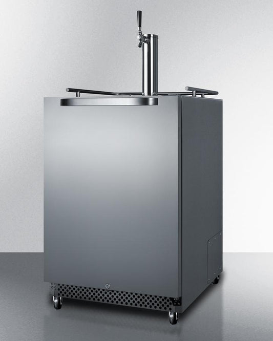Summit Commercial Outdoor Beer Dispensers 24 Inch Built-In Outdoor Kegerator with 6.04 Cu.Ft. Storage Capacity