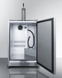 Summit Commercial Outdoor Beer Dispensers 24 Inch Built-In Outdoor Kegerator with 6.04 Cu.Ft. Storage Capacity