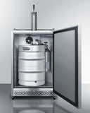 Summit Commercial Outdoor Beer Dispensers 24 Inch Built-In Outdoor Kegerator with 6.04 Cu.Ft. Storage Capacity