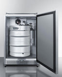 Summit Commercial Outdoor Beer Dispensers 24 Inch Built-In Outdoor Kegerator with 6.04 Cu.Ft. Storage Capacity, Weatherproof Design