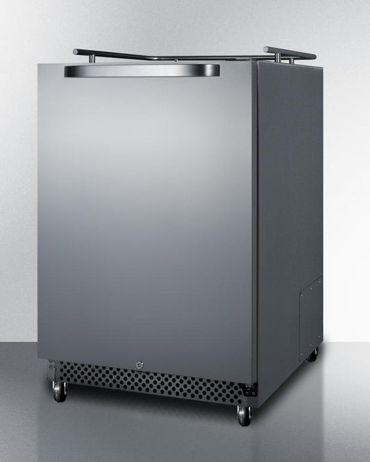 Summit Commercial Outdoor Beer Dispensers 24 Inch Built-In Outdoor Kegerator with 6.04 Cu.Ft. Storage Capacity, Weatherproof Design