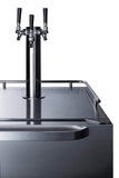 Summit Commercial Outdoor Beer Dispensers 24 Inch Built-In Outdoor Kegerator with 6.04 Cu. Ft. Storage Capacity, Weatherproof Design, Full-Sized Beer Dispenser, Complete Triple Tap Kit, Automatic Defrost, and 100% CFC Free Design