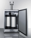 Summit Commercial Outdoor Coffee Kegerators 24 Inch Built-In Outdoor Coffee Kegerator with 6.04 Cu.Ft. Storage Capacity, Weatherproof Design