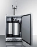 Summit Commercial Outdoor Coffee Kegerators 24 Inch Built-In Outdoor Coffee Kegerator with 6.04 Cu.Ft. Storage Capacity, Weatherproof Design