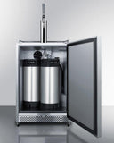 Summit Commercial Outdoor Coffee Kegerators 24 Inch Built-In Outdoor Coffee Kegerator with Nitro-Infused Coffee Dispenser, 6.04 Cu.Ft. Storage Capacity, Weatherproof Design