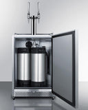 Summit Commercial Outdoor Coffee Kegerators 24 Inch Built-In Outdoor Coffee Kegerator with Nitro-Infused Coffee Dispenser, 6.04 Cu.Ft. Storage Capacity, Weatherproof Design
