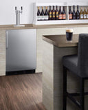 Summit Commercial Undercounter, ADA Beer Dispenser 24 Inch Built In Commercial Beer Dispenser with 5.5 Cu. Ft. Capacity, Holds up to (2) 1/6 Kegs, Complete Dual Tap Kit, Adjustable Thermostat, 100% CFC Free, and ADA Compliant