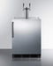 Summit Commercial Undercounter, ADA Beer Dispenser 24 Inch Built In Commercial Beer Dispenser with 5.5 Cu. Ft. Capacity, Holds up to (2) 1/6 Kegs, Complete Dual Tap Kit, Adjustable Thermostat, 100% CFC Free, and ADA Compliant