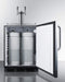 Summit Commercial Undercounter, ADA Beer Dispenser 24" Wide Built-In Kegerator, ADA Compliant