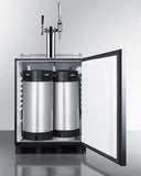 Summit Commercial Undercounter, ADA Coffee Kegerators 24" Wide Built-In Coffee Kegerator, ADA Compliant