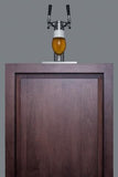 Summit Commercial Undercounter, ADA Coffee Kegerators Built-in Undercounter ADA Height Commercially Listed Dual Tap Beer Dispenser With Panel-ready Door and Black Cabinet