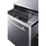 Summit Drawers 24" 3.4 cu. ft. Stainless Steel or Custom Panel Undercounter Compact Refrigerator