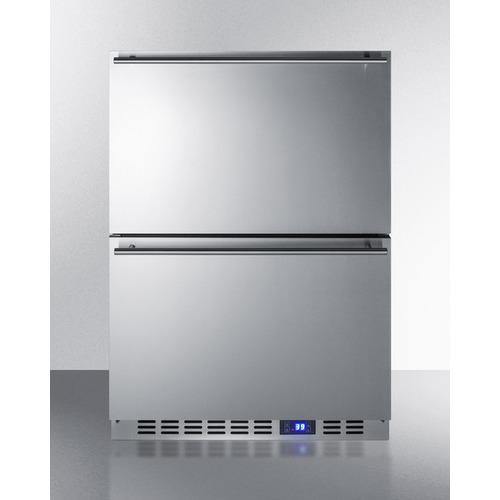 Summit Drawers 24" 3.4 cu. ft. Stainless Steel or Custom Panel Undercounter Compact Refrigerator