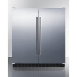Summit French Door 30" 5.4 cu. ft. Stainless Steel Built-In Side-by-Side Refrigerator