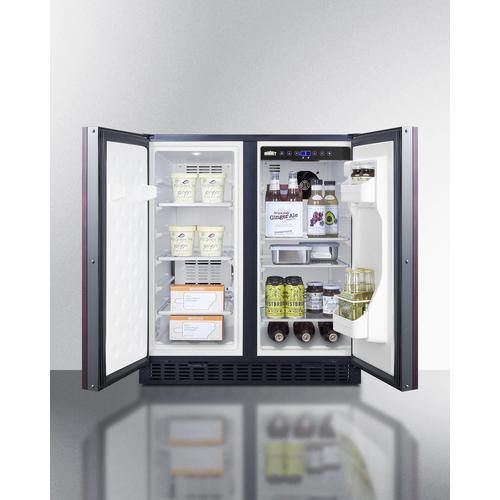 Summit French Door 30" Wide Built-In Refrigerator-Freezer