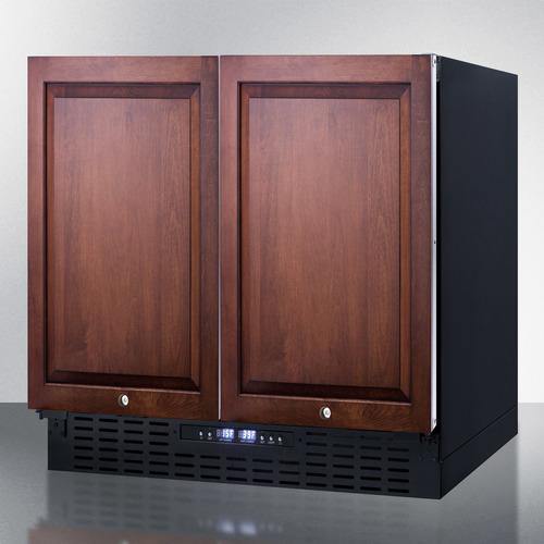 Summit French Door 36" 5.8 cu.ft. Custom Panel Built-In Side-by-Side Refrigerator-Freezer