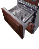 Summit Full Size Wine Cellars Summit® 24" Wide Combination Dual-Zone Wine Cellar and 2-Drawer All-Refrigerator (Panels Not Included) | SWCDAR24PNR