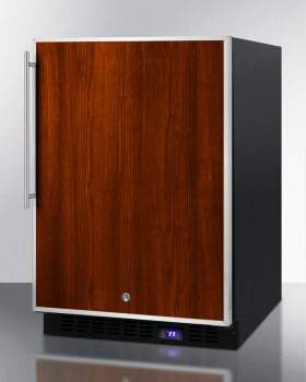 Summit Outdoor All-Freezer 24 Inch Outdoor Undercounter Freezer with 3 Adjustable Chrome Shelves, Automatic Defrost, Exterior Digital Thermostat, LED Lighting, Sabbath Mode and Reversible Door Hinge: Panel Ready with Stainless Steel Insert Frame