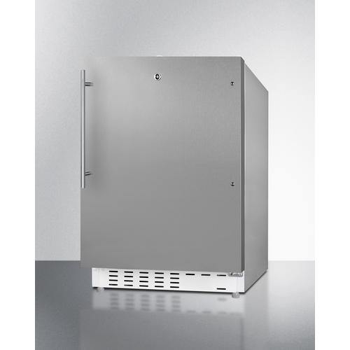 Summit Refrigerator-Freezer 20" 2.68 cu. ft. Stainless Steel Built In Refrigerator - ADA Compliant