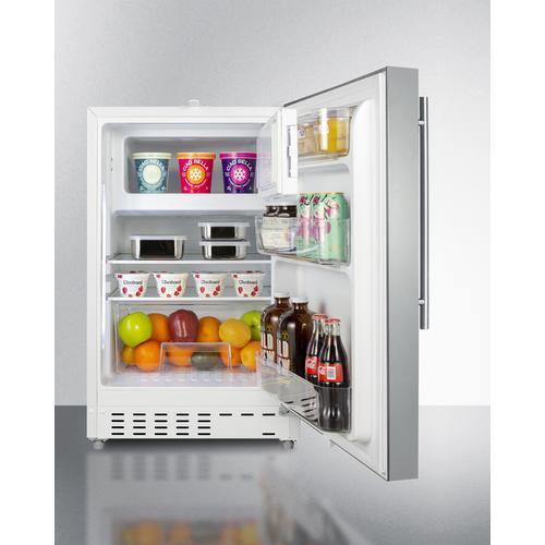 Summit Refrigerator-Freezer 20" 2.68 cu. ft. Stainless Steel Built In Refrigerator - ADA Compliant