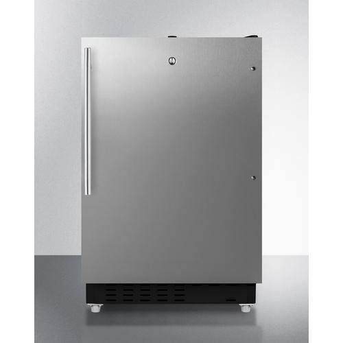 Summit Refrigerator-Freezer 20" 2.68 cu. ft. Stainless Steel Built In Refrigerator - ADA Compliant