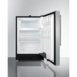 Summit Refrigerator-Freezer 20" 2.68 cu. ft. Stainless Steel Built In Refrigerator - ADA Compliant